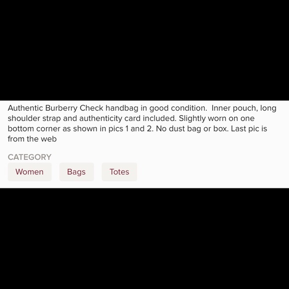 Authentic Burberry Bag- large canvas - Picture 10 of 10